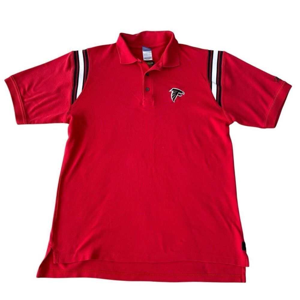 Atlanta Falcon Shirt Mens Size M Reebok NFL Team Apparel Polo Short Sleeve